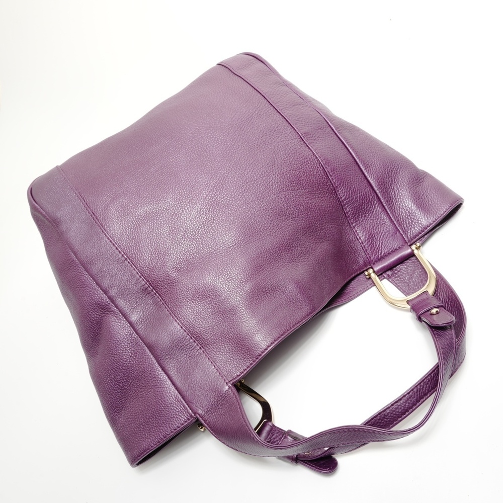 GUCCI Purple Leather Tote Bag - Picture 8 of 13